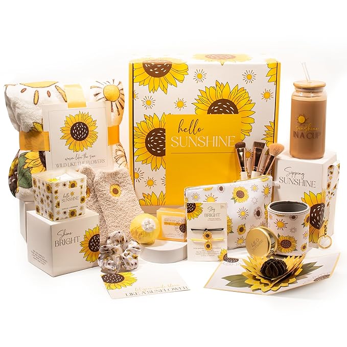 The Love Crate Co Sunflower Gifts for Women, Sunshine Gift Box | Thoughtfully Curated Gift Experience