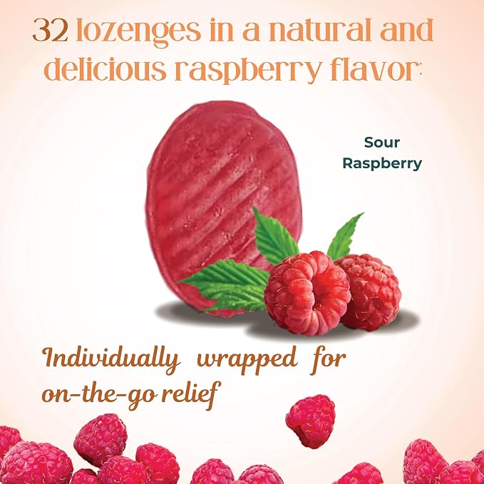 Three Lollies Preggie Drops Pregnancy Nausea Relief Drops with Essential Oils, Morning Sickness and Queasy Stomach Support for Pregnant Women, Sour Raspberry, 32 Count