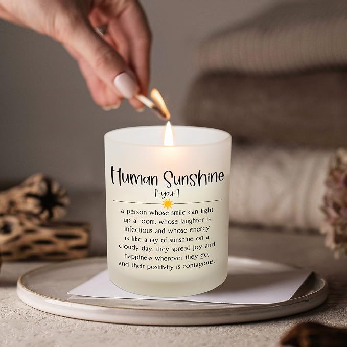 OASSIE Thank You Gifts for Women - Vanilla Lavender Candle 10 oz - Inspirational Birthday Teachers Day Nurses Week Teacher Appreciation Gifts for Women Friends Coworkers, Retirement Gift for Woman