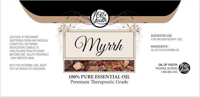 Oil of Youth Myrrh Essential Oil 4oz Bottle – Pure Therapeutic Grade Aromatherapy Oil