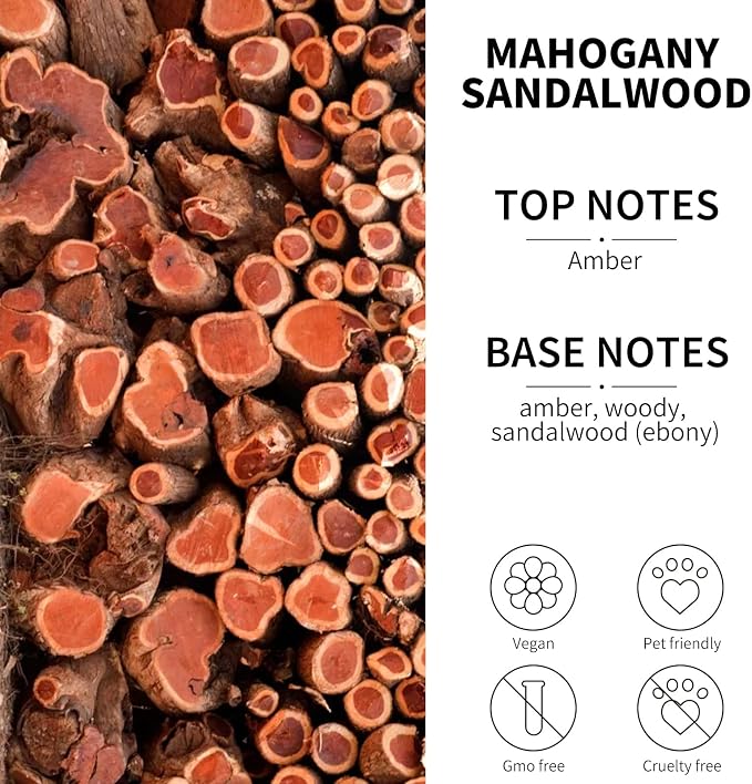 2-Pack Car Fresheners Long Lasting & Car Deodorizer - Mahogany Sandalwood Hanging Car Air Freshener for Men and Women, Car Necessities & Scent Diffuser by VUTOLLOSA