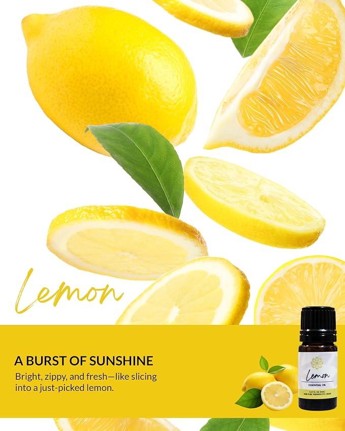 Essence Pearl Travel Case | Lemon Essential Oil | Aromatherapy Nasal Diffuser & Essential Oil Carrying Case | Uplifting Lemon Oil Scent | Travel-Friendly Kit | White Pod