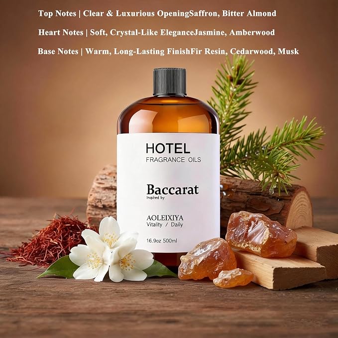 Hotel Collection Diffuser Oil Scent Inspired by The Iconic 5-Star Hotel Baccarat for Waterless Diffuser & Home Scenting Essential Oil for Ultrasonic and Crafting (16.9 Fl Oz (Pack of 1)