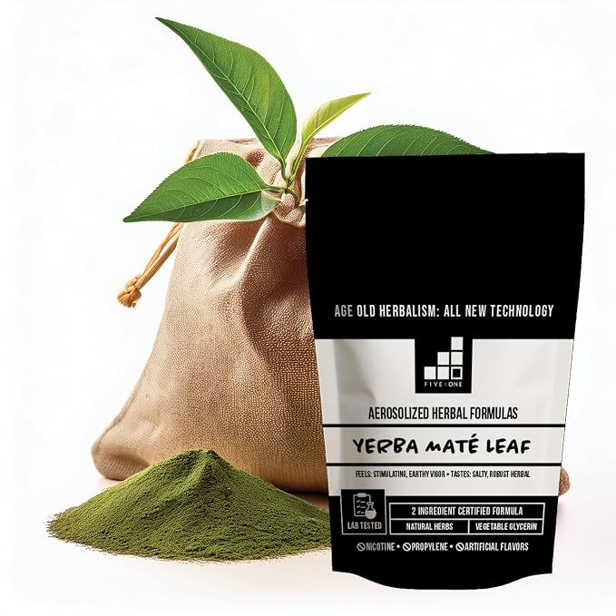 5:1 Formulas Yerba Mate Organic Portable Botanical Fragrance Stick - Lab-Tested Essential Herbal Personal Aroma Accessory with Vegetable Glycerin