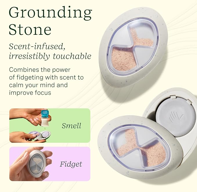 Lifelines Sensory Essentials Travel Set - Includes Everyday Aromatherapy Diffuser, Fidget Grounding Stone, Pen Diffuser & 3 Essential Oil Blends - Unique Sensory Gifts for Women & Men