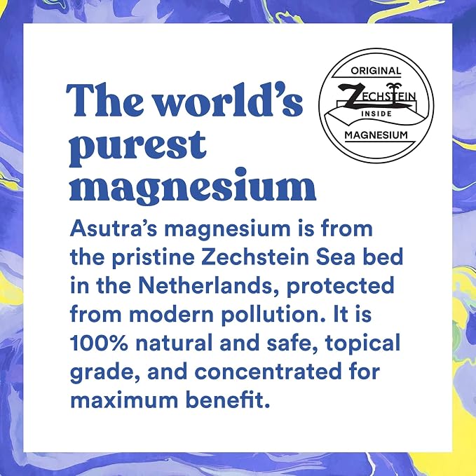 ASUTRA Pure Zechstein Bundle, 4 Lb Magnesium Flakes for Bath Soak and 2 Pack Topical Pure Magnesium Oil Spray for Feet, Leg and Foot Cramps, Tired Muscles, Better Sleep, 4 Fl Oz Each