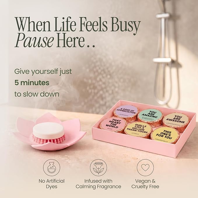 MESMOS 6 Assorted Shower Steamers Aromatherapy, End of Year Teacher Gifts, Thank You Gifts for Women, Shower Steamers for Women, Showers Bomb, Appreciation Gift for Coworkers, Admin, Staff & Team