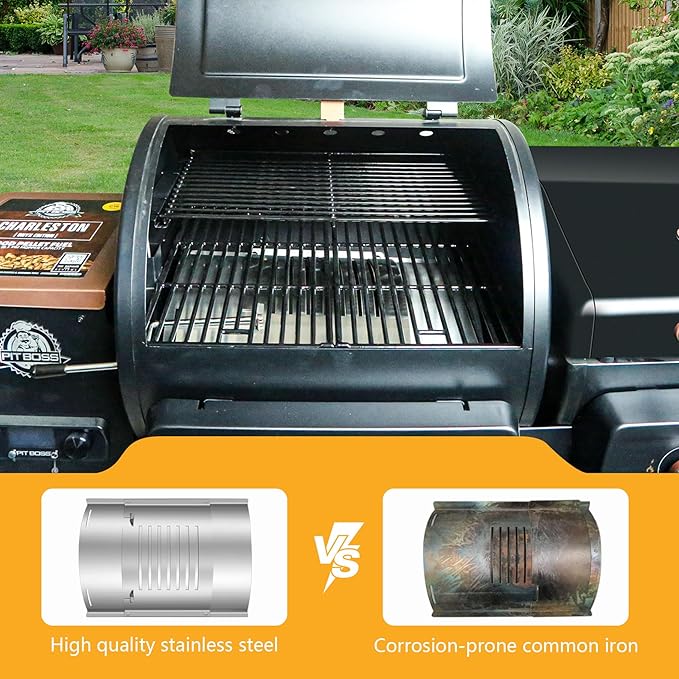 Flame Broiler Kit for Pit Boss Platinum KC Combo Charleston 1020 Combo Series Grill,Heat Diffuser Compatible with Pit Boss Replacement Parts PB1285KC/PB1020NX,Includes Main Plate and Slide Cover