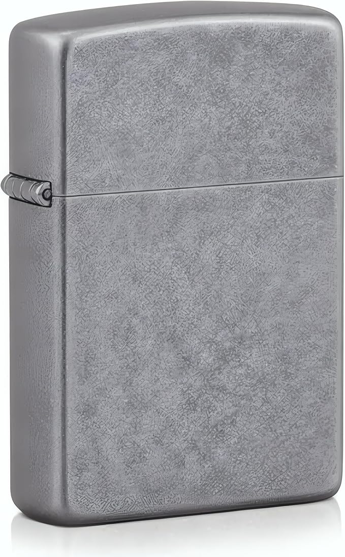 Zippo Antique Silver Plate Pocket Lighter - Windproof & Refillable Flip-Top Metal Lighter - Everyday Use Pocket Lighters - Luxury Lighters Made in USA