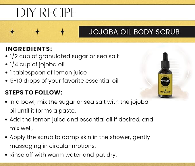 Earth N Pure Jojoba Oil Cold Pressed Natural and Therapeutic Grade for Skin & Hair 30 ml