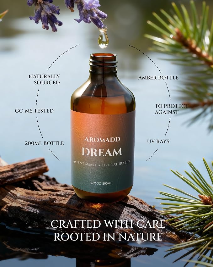 AROMADD Dream Diffuser Oil Inspired by Luxury Hotel Scent 6.76 Fl Oz (200ml), Aroma Diffuser & Hotel Fragrance Diffuser Oil, Essential Oil Diffuser for Aromatherapy, Long-Lasting
