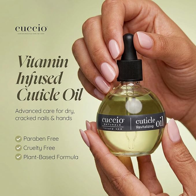 Cuccio Naturale Citrus & Wild Berry Revitalizing Cuticle Oil, Lightweight Fast-Absorbing Hydrating Nail & Cuticle Conditioner, Cold-Pressed Oils + Vitamin E, 2.30 Fl Oz