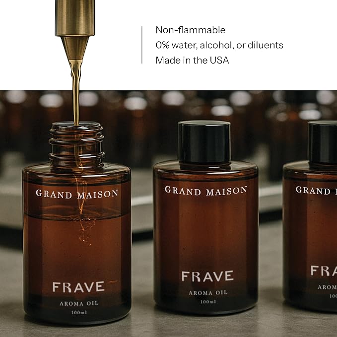 Grand Maison Hotel Diffuser Oil 100ml, 3.38 oz Aroma Oil, Scent Inspired by World’s Most Prestigious Grand Hotels, Aromatherapy Refill Fragrance for Waterless Cold Air Diffusers, Home, Office