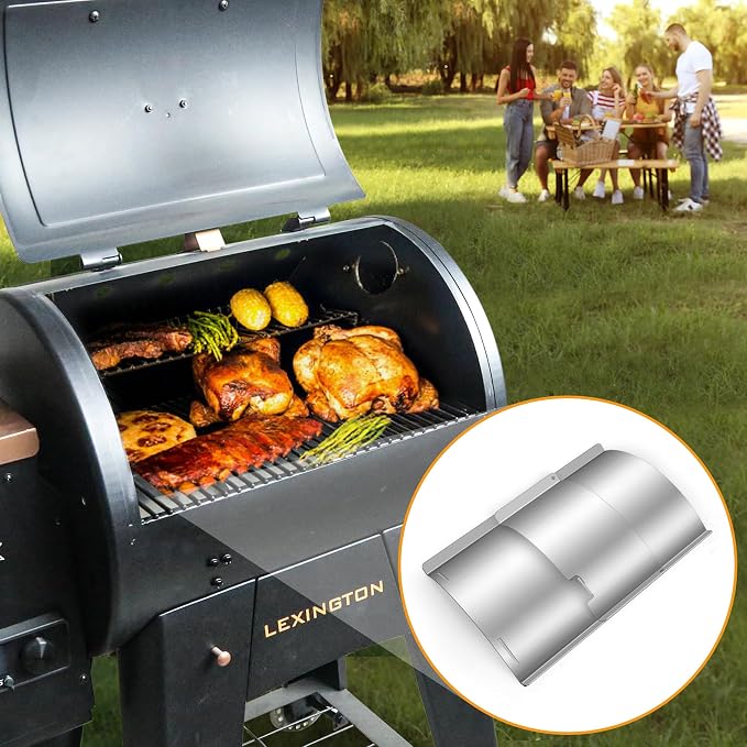 Flame Broiler Kit for Pit Boss Lexington 540/500/550 Navigator 540/500 Series Smoker Grill,Heat Diffuser Compatible with Pit Boss Replacement Parts PB500NX,Includes Main Plate and Slide Cover