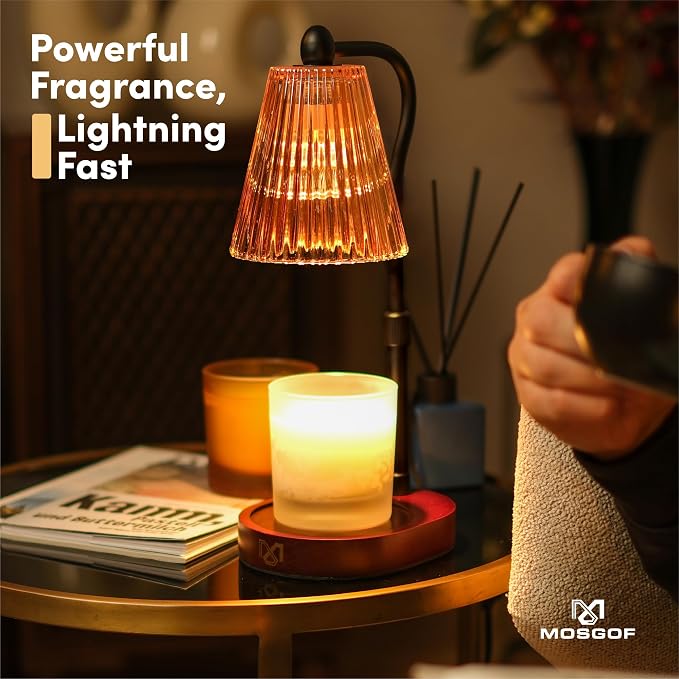 Candle Warmer Lamp with Timer and Dimmable, Candle Lamp Warmer for Mom Birthday Gifts, Elegant Design Electric Candle Warmers for Aromatherapy, Portable Wax Warmer Lamp