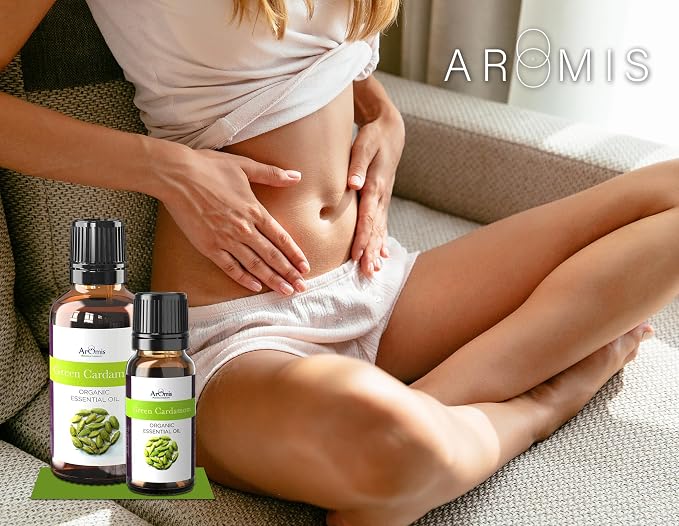 ArOmis Green Cardamom Essential Oil - 100% Pure Therapeutic Grade - Undiluted, Premium Oil - 150 Micron Filtered, Perfect for Aromatherapy Diffusers (30ml / 1 fl oz)