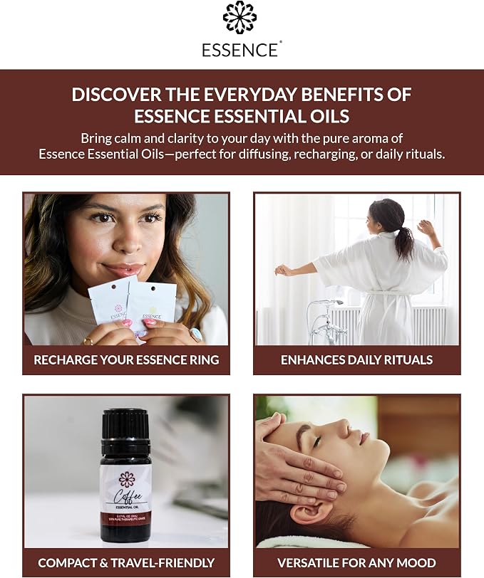 Essence Coffee Essential Oil, 5 ml | Aromatherapy Oil for Diffusers & Personal Use | Natural Fragrance for Relaxation, Clarity & Wellness | Made in USA | Warm & Invigorating Scent