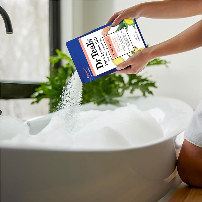 Dr Teal's Pure Epsom Salt, Stress Relief with Essential Oils, 3 lbs (Pack of 2)