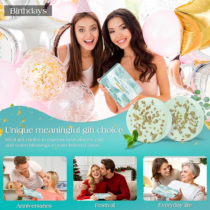Shower Steamers Aromatherapy Birthday Gifts for Women-12 Pack Mothers Day Gifts,Gifts for Grandma,Wife,Mothers,Stress Relief and Relaxation Gifts for Women and Men,Created Your Own Home SPA