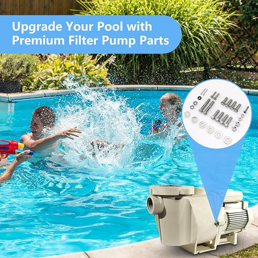 Pool Pump Bolt Kit Replacement for All Pentair Whisperflo Pool and Spa Parts, Seal Plate kit Includes Motor Bolts, Seal Plate Bolts，Impeller Screw Washer and Diffuser Screws