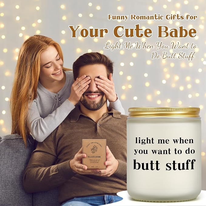 Funny Gifts for Men Women, Valentines Day Gifts for Him Boyfriend Her Girlfriend Husband Wife, Anniversary Birthday Christmas Love You Miss You Romantic Candle Gift for Couple Fiance Guy