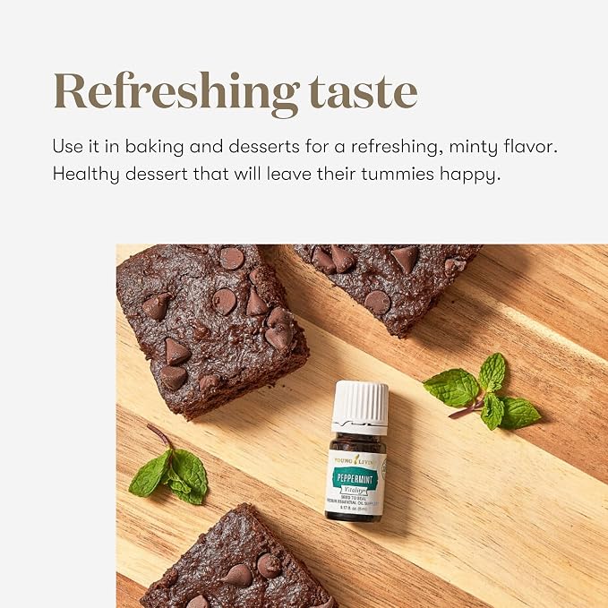 Young Living Peppermint Vitality Essential Oil | 5 ml | Refreshing & Invigorating Aroma for Home, Work & Personal Use | Ideal for Aromatherapy, Wellness Routines, & Massage | Vegan & Gluten-Free
