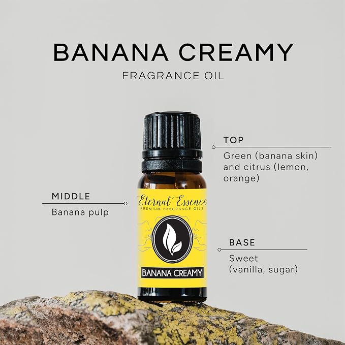Banana Creamy Premium Grade Fragrance Oil - 10ml - Scented Oil