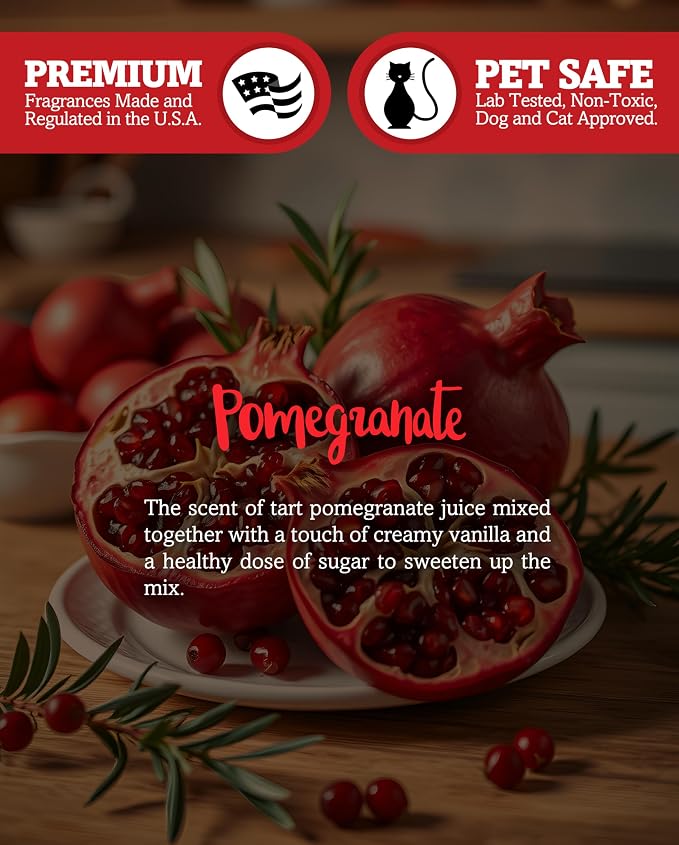 Shortie's Candle Company Pomegranate Premium Wax Melts - 3 Oz., Strong & Long Lasting, Non-Toxic - Made with Essential & Natural Oils - Formula 117