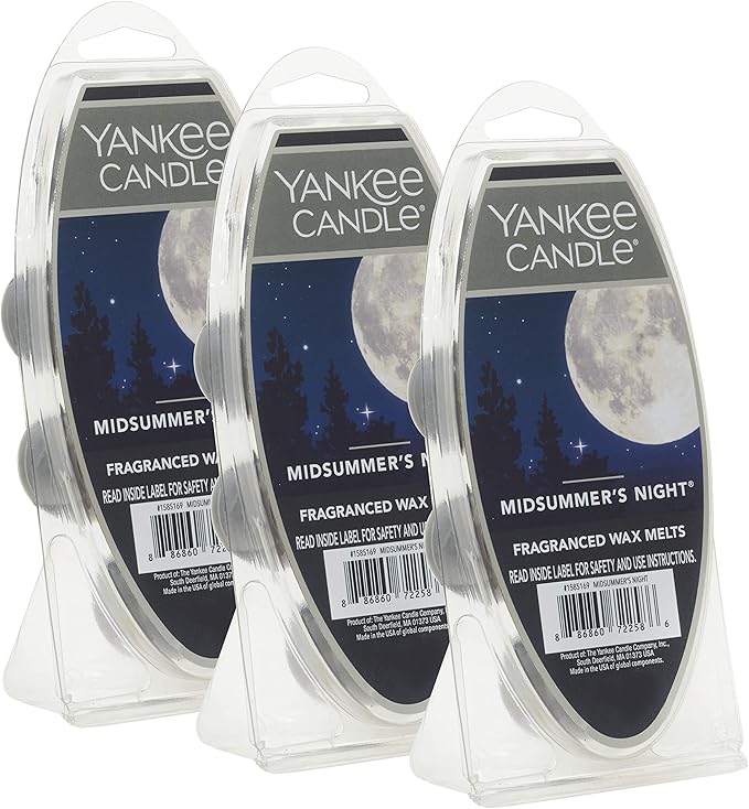 Yankee Candle Midsummer's Night Wax Melts,Suitable for All Wax Warmers,18 Count (Pack of 12)