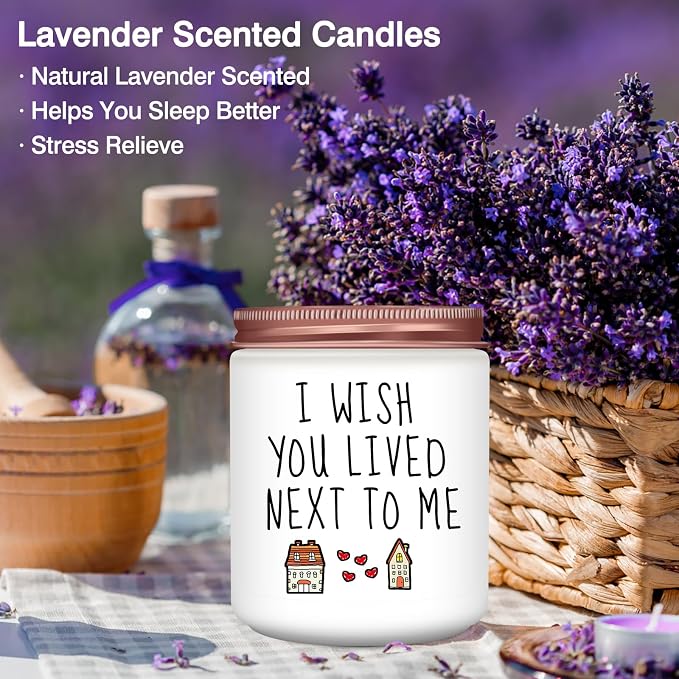 Homsolver Sister Gifts, Gifts for Sister, Best Friend, Friendship Gift for Sisters, Best Friend, Besties, BFF, Funny Sister Lavender Scented Candles