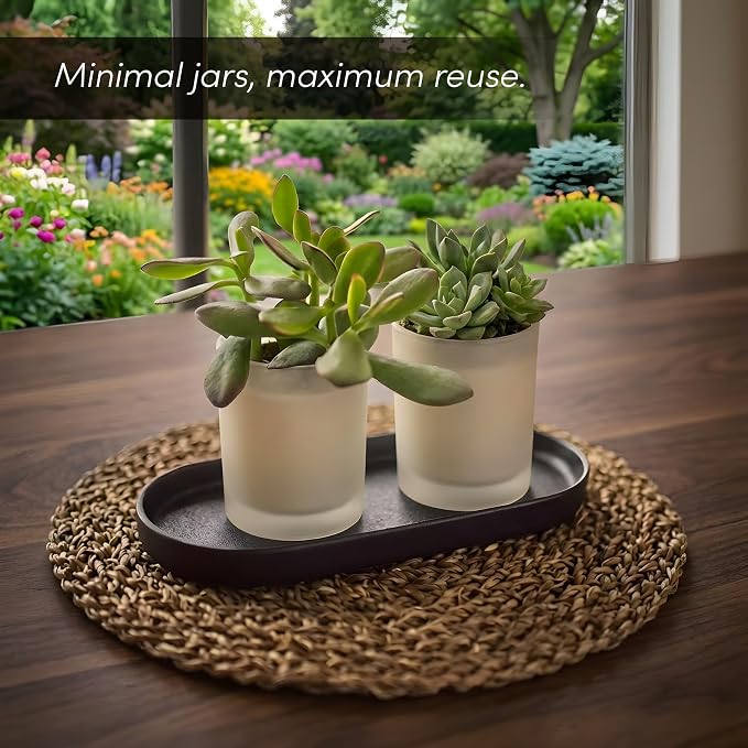 Scented Soy Wax Candle Set 2 Pack – Floral Candles for Home Scented with Notes of Rose, Magnolia & Soft Cedarwood – Refined Home Decor & Gift (Midnight Opium, Beige, 2 Pack)