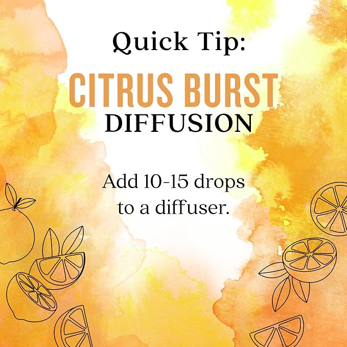 Aura Cacia Citrus Burst Essential Oil Blend, Boxed 0.25 fl. oz. - Light Aroma, No Synthetic Fragrances