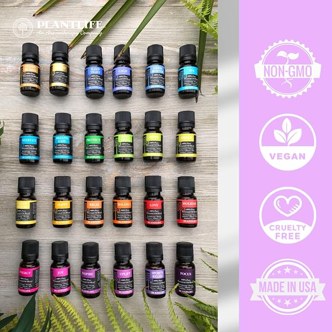 Plantlife Germ Buster Aromatherapy Essential Oil Blend - Straight from The Plant 100% Pure Therapeutic Grade - No Additives or Fillers - Made in California 10 ml