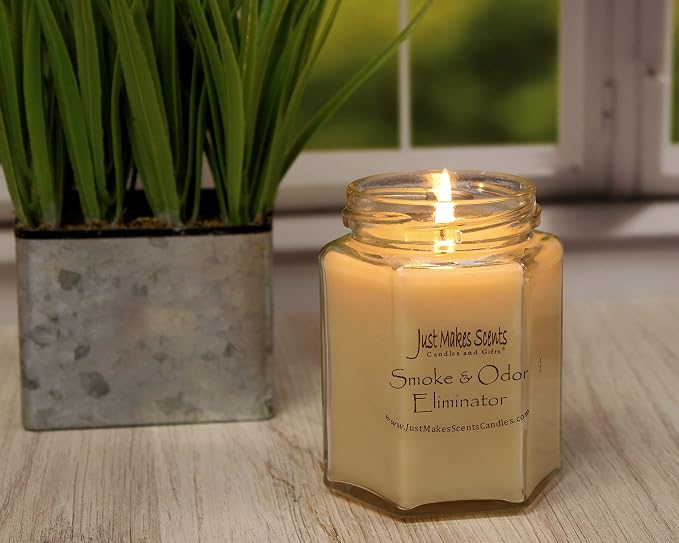 3 Pack - Smoke and Odor Eliminator Candle - Odor Eliminating Scented Candles for Home - Neutralizes Cigarette, Food, and Pet Smells | Natural Soy Wax Candle, Hand Poured in The USA