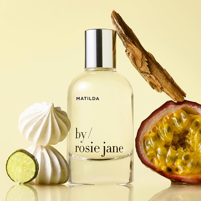 By Rosie Jane Roll On Perfume Oil (Matilda) - Clean, Non-Toxic Perfumes for Women - Long-Lasting Rollerball Perfume - Notes of Passionfruit, Sweet Meringue & Golden Musk - Vegan (7 ml)