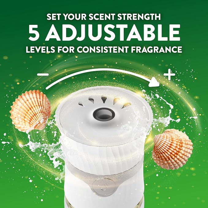 Air Wick Plug-In Scented Oil Refills, 4 Count, Calming Sea Spray & Breeze, Air Freshener, Essential Oils