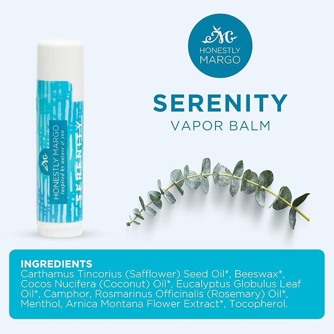 Honestly Margo Aromatherapy Balm Stick (Eucalyptus & Menthol, Pack of 2) – Organic Eucalyptus Essential Oil Lip Balm, Aromatherapy Stick & Nasal Stick – Relaxing Self Care Routine & Womens Self Care