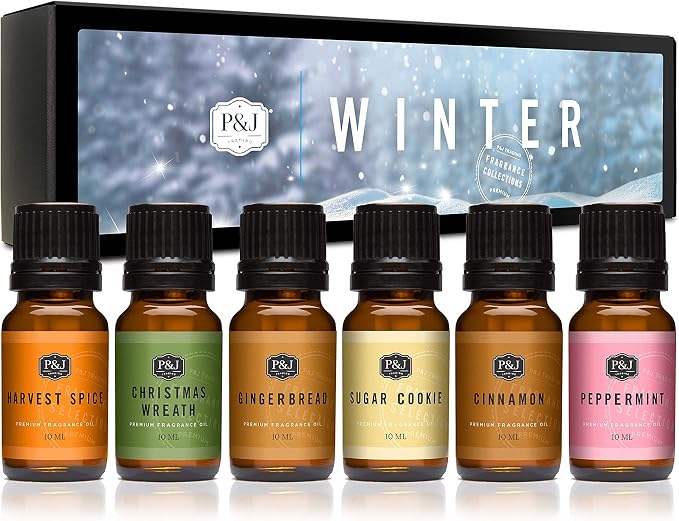 P&J Trading Bundle - Autumn + Winter Set of Fragrance Oils - Premium Grade Scented Oils 12 Total Oils