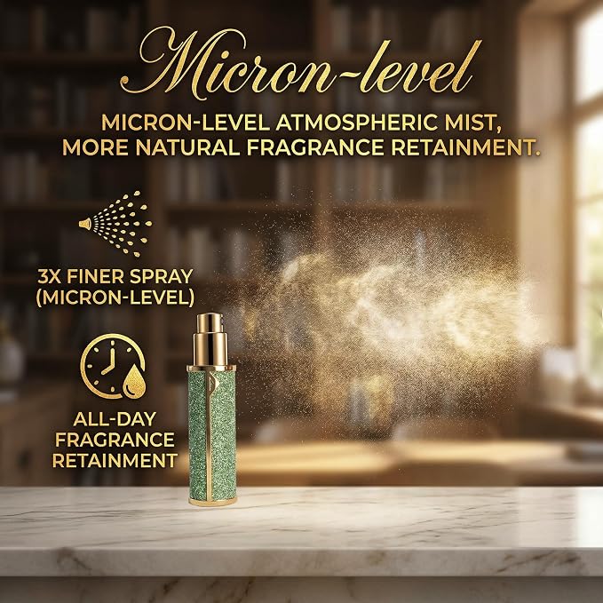 Glitter Travel Perfume Bottle Refillable With Case, Luxury Zinc Alloy Mini Perfume Atomizer for Women, Leak-Proof Purse Spray Bottle for Fragrance,Lovely Gift Set, TSA Approved 5ML 3 Pcs