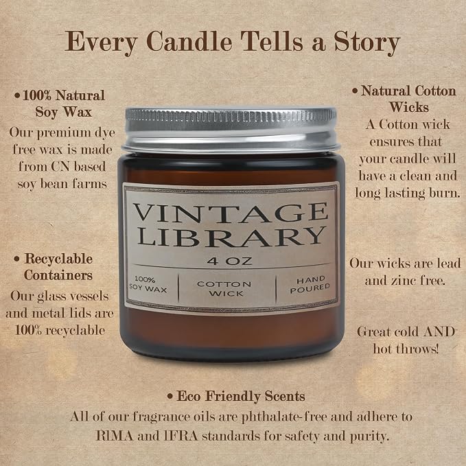 Book Lover Candles, Book Lovers Gift Ideas, Candle for Women, Reading Gifts, Birthday Gifts, Holiday, Scented Candles for Men, Women, Librarian