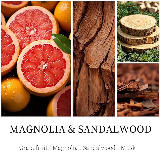 Sandalwood Candle, 7 oz Scented Candle for Men, Soy Candles for Home Scented, Masculine Jar Candle for Him, 50 Hours Burning Time Mens Candle Gift for Boyfriend, Father, Birthday Present Giving