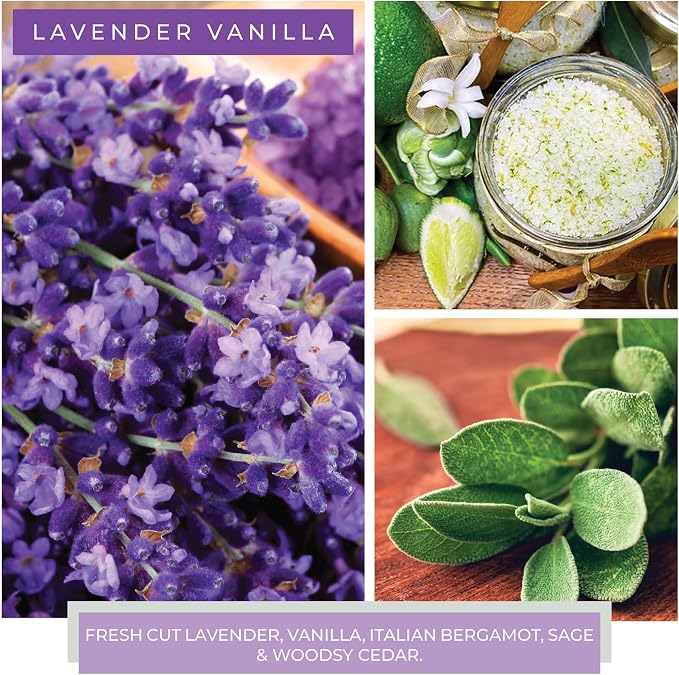 A Cheerful Giver - Lavender Vanilla Mama Scented Glass Jar Candle (22oz) with Lid & True to Life Fragrance Made in USA