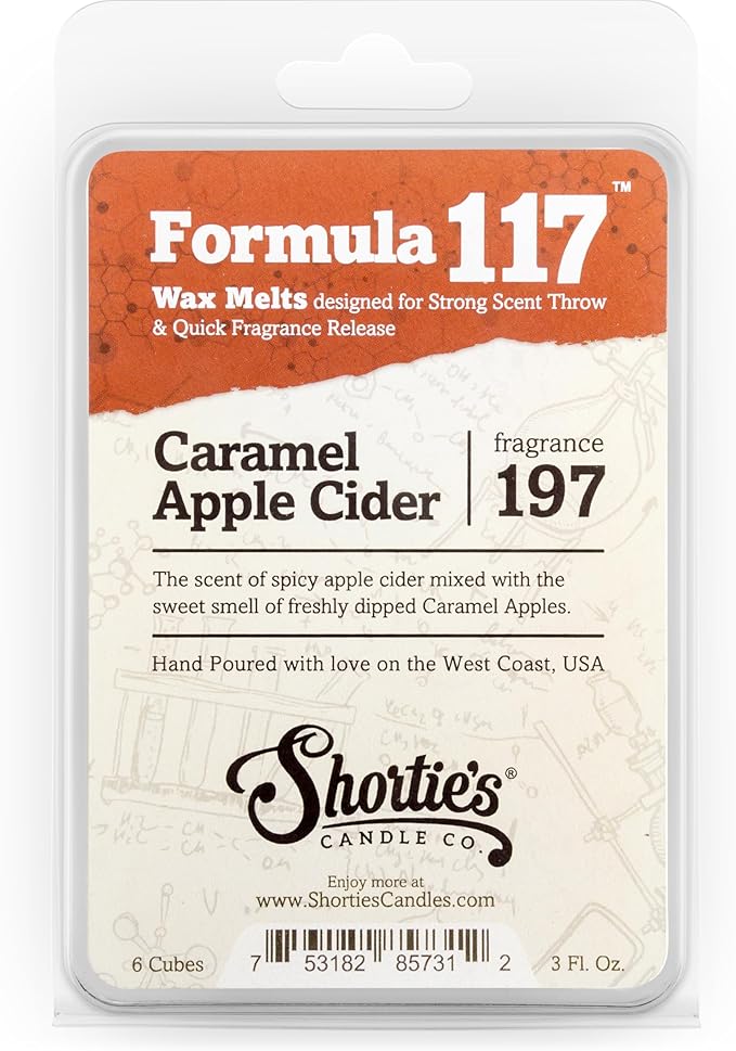 Shortie's Candle Company Apple Premium Wax Melts Variety 3 Pack - 9 Oz., Strong & Long Lasting, Non-Toxic - Made with Essential & Natural Oils - Formula 117
