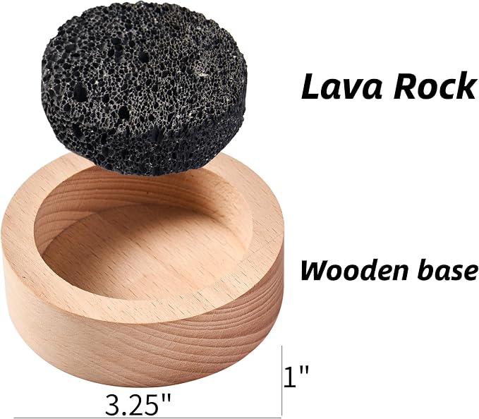 Small Passive Lava Rock Diffuser for Essential Oils Great for Decorating at Desk, Office or Car