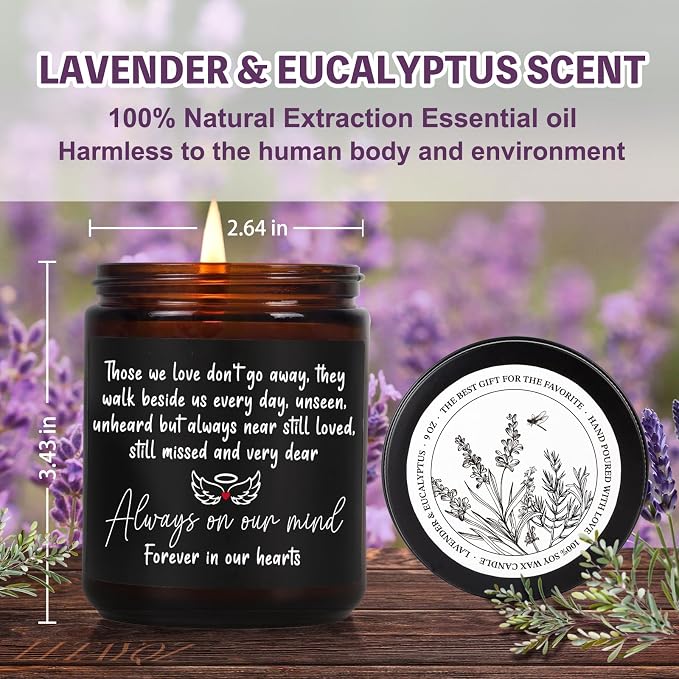 Sympathy Scented Candle Gifts for Loss of Loved One, Those We Love Don't Go Away Candle, Bereavement, Thinking of You, Grief Gift, Funeral Comfort Condolence Remembrance Christmas Gifts43