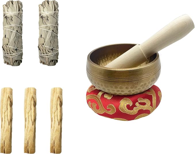 TOMOKO White Sage Smudge Product (Tibetan Singing Bowl), Healing, Purifying, Meditating, Incense & Cleansing!