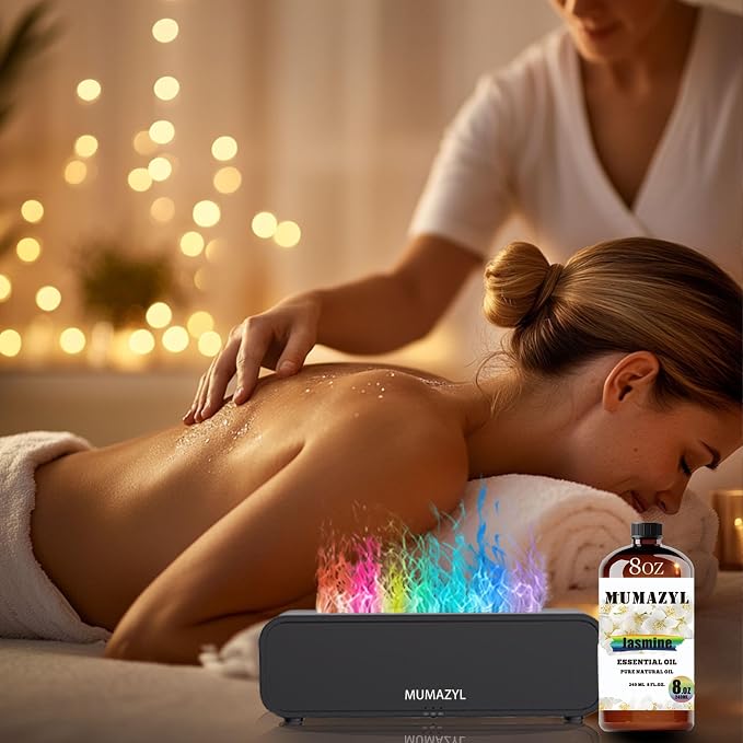 Jasmine Essential Oil, Jasmine Oil 8 Fl Oz 240ML for Diffuser Humidifier Yoga Cleaning DIY Candle Soap Making MUMAZYL Essential Oils