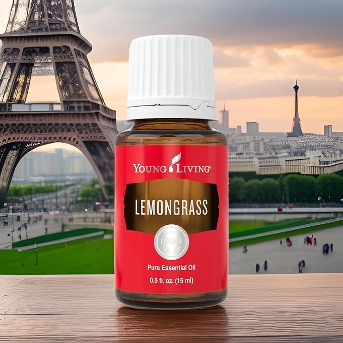 Young Living Lemongrass Essential Oil | 15 ml | Fresh Citrus Aroma for Diffusers, Massage & Aromatherapy | Cymbopogon Flexuosus Botanical Oil | Bright Lemon Scent | Seed to Seal Quality