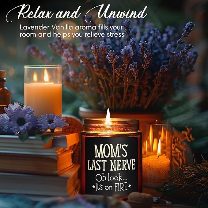 Funny Gifts for Nurse Women Men - Nurse's Last Nerve Relaxing Soy Candle for Her Mom Sister - Birthday Mothers Day RN Graduation Nurse Week Appreciation Thank You Gift for Friend Coworker Boss