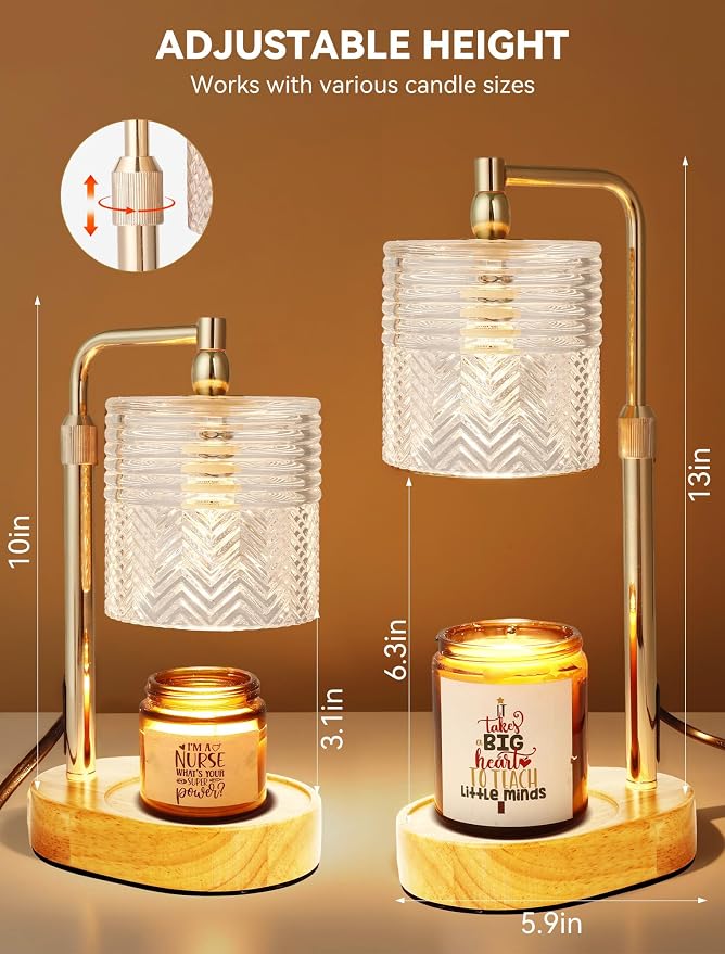 Candle Warmer Lamp with Timer Dimmable, Christmas Birthday Gifts for Women New Mom, House Warming Gifts New Home Decor, Wax Melt Warmer for Jar Candles